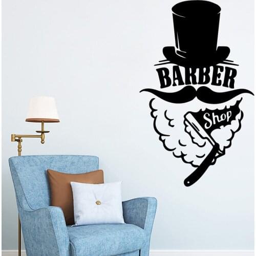Barber shop Wall Stickers Animal Lover Home Decoration Accessories Wall Stickers For Kids RoomsMurals