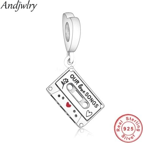 Our Love Songs Music Pendant Fit Pandora Charms Original Bracelet 925 Siver Charm Bangle DIY Jewelry Berloque