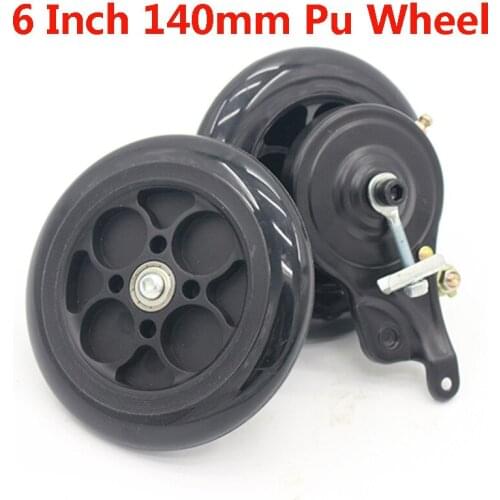 Electric scooter PU tire 6 "140mm polyurethane solid front or rear wheel, with drum brake kit, suitable for small electric scoot