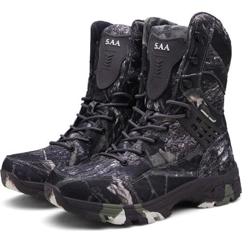 Desert Military Boots Mens Hiking Training Shoes Army Breathable Combat Ankle Boots Mountain Hiking Shoes