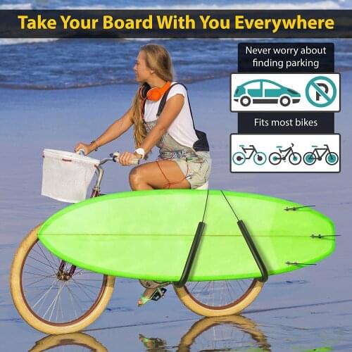 Adjustable Motorcycle Surfboard Rack Bracket Bicycle Surfing Carrier Mount Seat Post Portable Side Carrier Surfing Board Holder