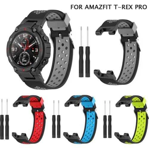 Watch Strap for Amazfit T-Rex Pro Silicone Replacement Wristband Bracelet for Xiaomi Huami Amazfit T Rex Smart Watch Band Belt