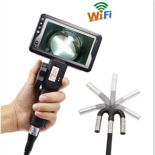 4.5Inch Screen With WIFI 180DegreeTwo Side Steering Handheld Endoscope 1080P Inspection OTG Borescope Camera Digital Microscope