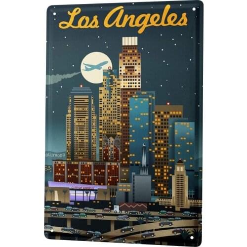 SINCE 2004 Tin Sign Metal Plate Decorative Sign Home Decor Plaques City Los Angeles