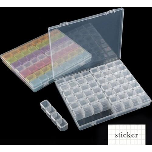 56/28 Grids 5D DIY Diamond Painting Drill Box Jewelry Box Rhinestone Embroidery Crystal Bead Organizer Storage Case Container