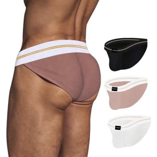 ORLVS Brand Mens Underpants Sexy Men Underwear Briefs Modal Soft Slip Hombre Man Briefs Gay U Convex Ropa Interior Hombre M-XXL