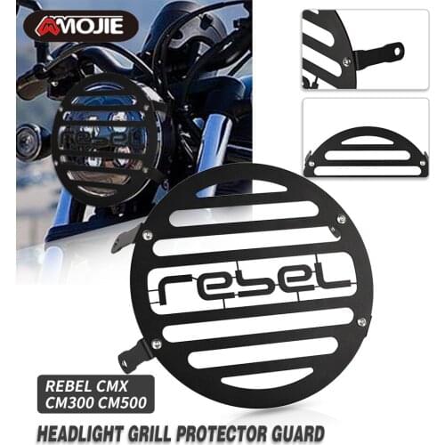 For HONDA REBEL500 REBEL300 Motorcycle Head Lamp Glass Covers CM500 CMX500 CM300 CM300 2020 2021 Headlight Grill Protector Guard