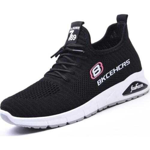 Womens Sneakers 2021 Summer Womens Flat Shoes Fashion Breathable Womens Shoes Femme Dames Black Mujer Tenis Feminino