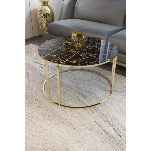 Gold Medium Coffee table Lava Patterned Unbreakable Glass журнальный столик mesa auxiliar table basse de salon