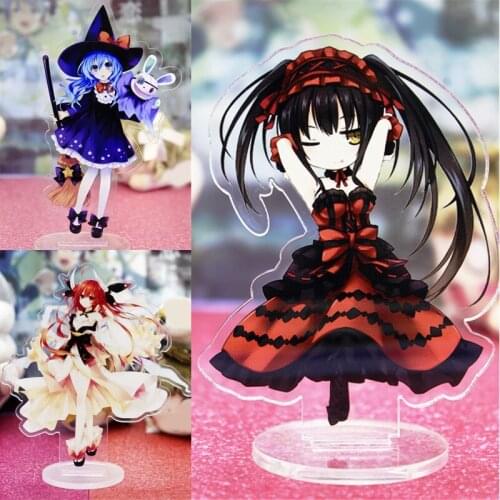 1pcs Anime Cartoon DATE A LIVE Tokisaki Kurumi Printed Acrylic Stand Figure Cosplay Prop Desk Decor for Boy Girl Gift