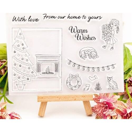 10.5x15cm Easter fireplace Transparent Clear Stamps Silicone Seals Roller Stamp DIY scrapbooking photo album/Card Making