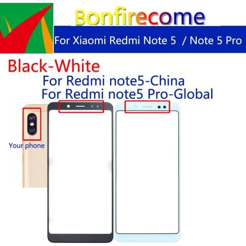 10pcs\lote For Xiaomi Redmi Note 5 Note5 Touch Screen Front Panel Glass Lens Outer Glass For Redmi Note 5 Pro\ Note5 Pro