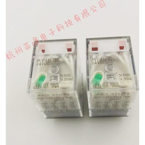 5pcs/lot [In stock] Relay MY4N-GS 24VDC Four group conversion 14 pin 3a250vac with lamp relay