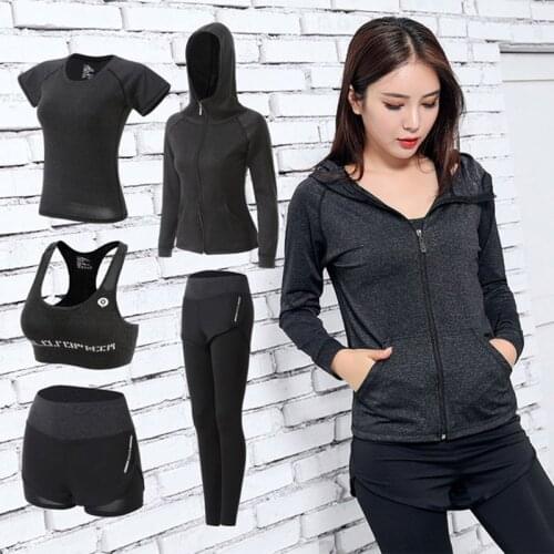 5 Piece Gym Set Women Workout Clothes Sports Bra and Pants Women Gym Clothing Athletic Yoga Set S-3XL
