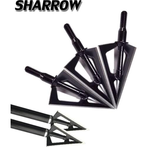 6/12PCS Archery 100Gr Hunting Broadhead 3 Blades Tips Crossbow Shooting Target Point Arrowhead Bow And Arrow Accessories