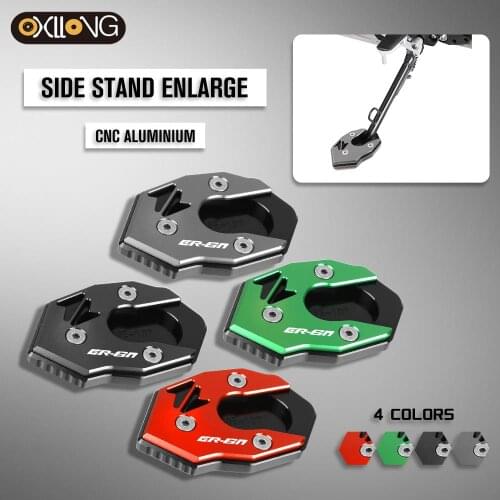 Motorcycle Foot Side Stand Pad Plate Kickstand Enlarger Support Extension For KAWASAKI ER6N 2011 2012-2014 Side Stand Enlarge