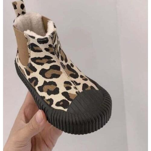 Winter Wool Teen Girls Chelsea Boot Warm Children Fashion Boots Big Boys Snow Boots PU Leather Sneakers Baby Kids