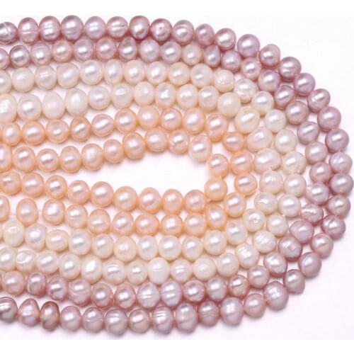 Natural Freshwater Pearls Round shape Beading High Quality Loose Spacer Beads DIY Elegant Necklace Bracelet Jewelry Making 36cm