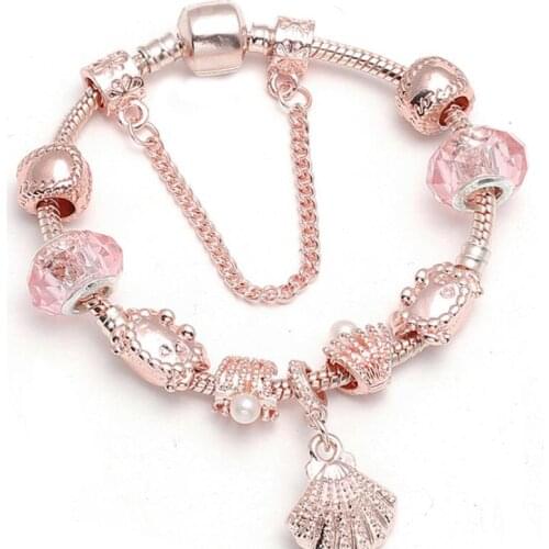 Color bracelet pearl shell bracelets DIY creative European and American fashion women jewelry manufacturers direct sales