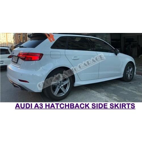 For Audi A3 8P Side Skirt 2008-2012 Sill Trim Car Styling Auto Accessory Universal Spoiler Mud Flaps Lip Splitter Bumper Rack