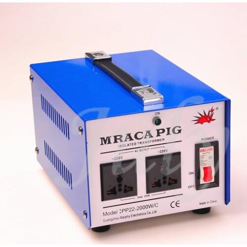 1:1 pure copper isolation transformer 220V to 220V or 220V to 110V 2000W power isolation transformer, Output current: 9A
