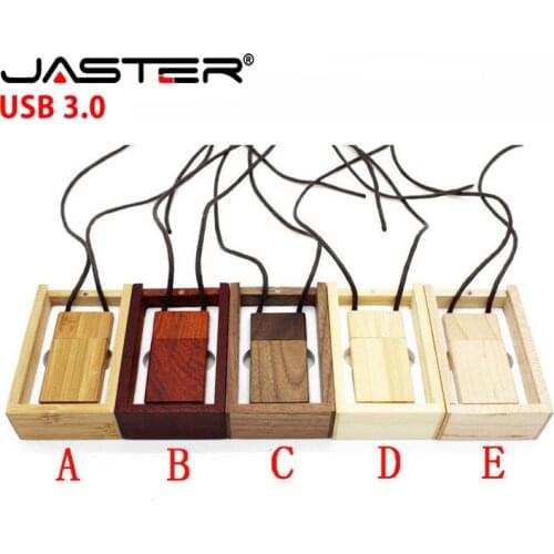 JASTER USB 3.0 ( free LOGO) lanyard stick + boxed USB flash drive 8GB 16GB 32GB memory stick wedding gift