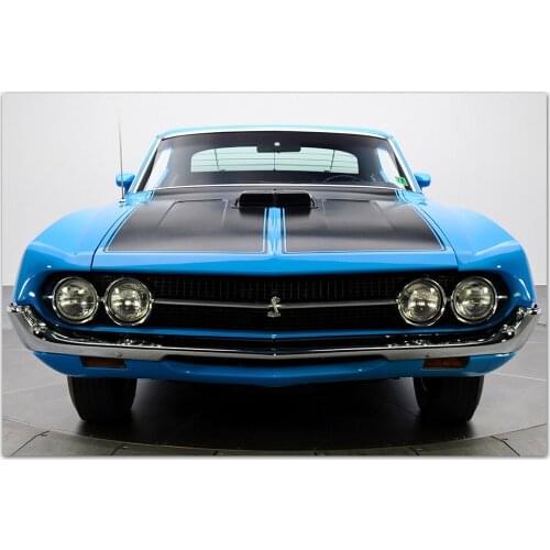 Canvas Painting 1971 Ford Torino Cobra Supercar Posters and Prints Wall Art Decorative Picture Modern Home Decoration