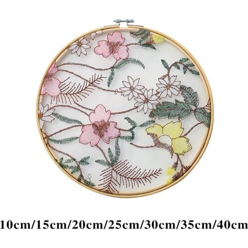 Embroidery Hoops, Wooden Round Adjustable Bamboo Circle Cross Stitch Hoop Rings for Christmas Ornaments DIY Favor