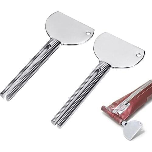 2-piece stainless steel tube squeezer key toothpaste hair dye dye cosmetic oil paint roller cleaner toothpaste squeezer