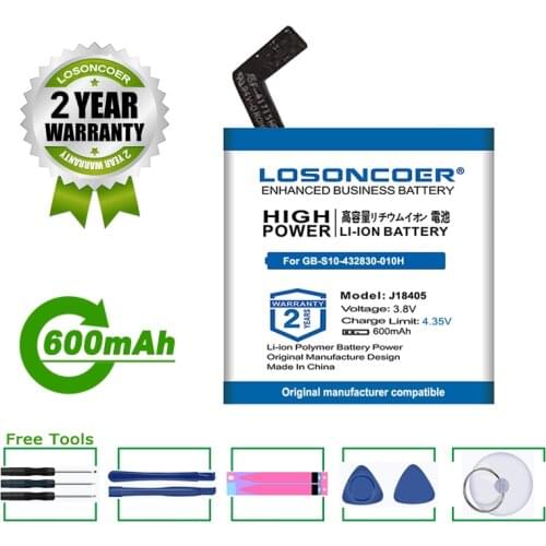 LOSONCOER Battery 600mAh J18405 Battery For Sony GB-S10-432830-010H Smart Watch