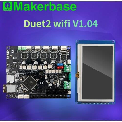 Makerbase 32 Bit Cloned Duet 2 Wifi V1.04 Control Board Duex5 V0.9a with 4.3 or 7.0 Pandue Touch Screen for 3d Printer Parts