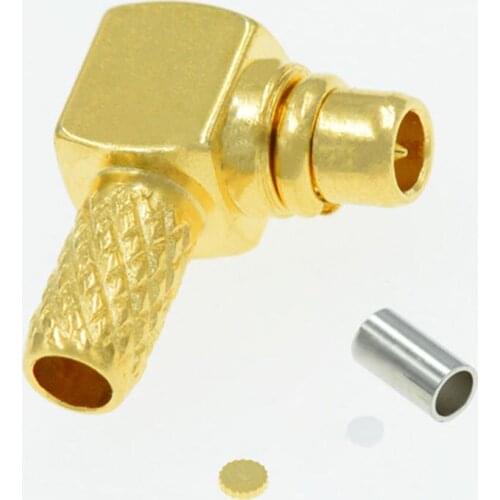 MMCX Male Right Angle RF Connector For RG316 RG174 Cable
