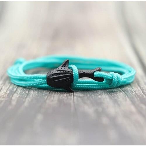Multi-Layer Thread Bracelet For Women Men Whale Shark Marine Animal Braslet Red Adjustable Summer Beach Jewelry Accessories Gift