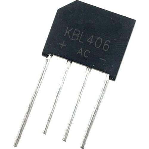 20pcs/lot KBL406 Bridge rectifier 4A 600V DIP4