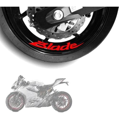 A set of 8pcs high quality motorcycle wheel decals waterproof Reflective stickers rim stripes For YAMAHA BLADE