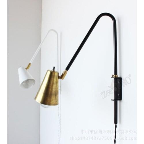 Post modern personality gold ball pulley wall lamp restaurant bar living room bedroom wall lamp