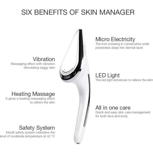 Portable Microcurrent Body Face Skin Massage Anti-wrinkle LED Light Therapy Beauty Device for Personal Used