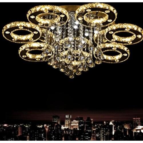 Modern Luxury Crystal LED Ceiling Light Creative Living Room Bedroom Study Restaurant Ceiling lamps AC110-240V