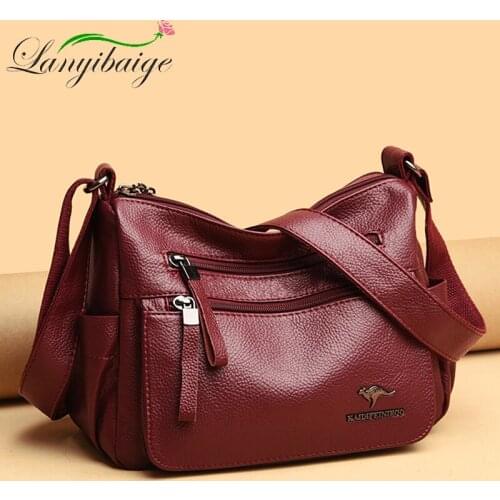 LANYIBAIGE Luxury Handbags Women Bags Designer Soft Leather Bags For Women Crossbody Messenger Bag Ladies Vintage Shoulder Bag
