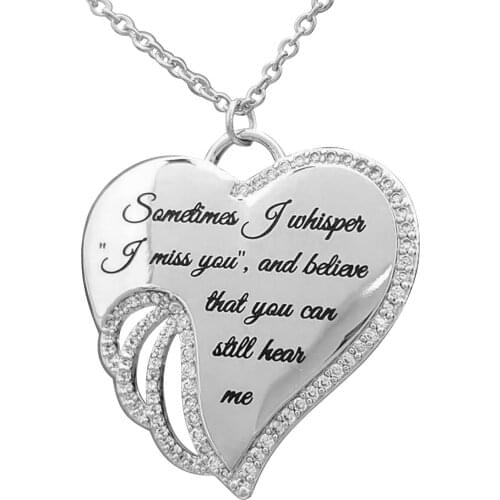 Angel wing engraved commemorative Necklace womens new fashion versatile trend Necklace accessories 2021necklace for women