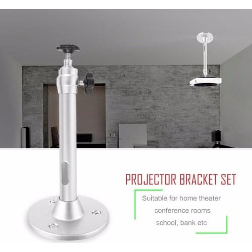 Universal Mini Aluminium Alloy 360 Degree Rotation LCD DLP Projector Ceiling Wall Mount Metal Bracket Holder Stand