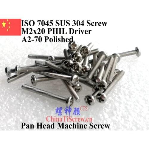 Stainless Steel screw M2x5 Wafer Head Phillips driver Polished ROHS 100 pcs