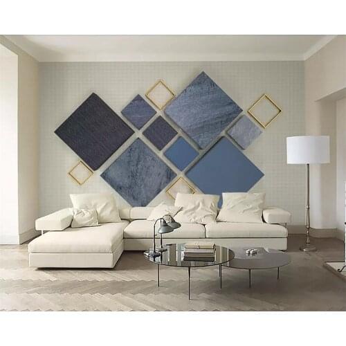 Wellyu Custom 3d wallpaper stereo photo murals cloth pattern 3d diamond mosaic Nordic geometric TV background wall paper mural