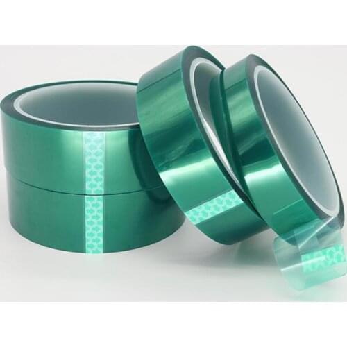 0.06mm thick Green Heat Resistant PET Tape High Temperature Adhesive Shielding Tape for PCB Solder Plating Insulation Protection