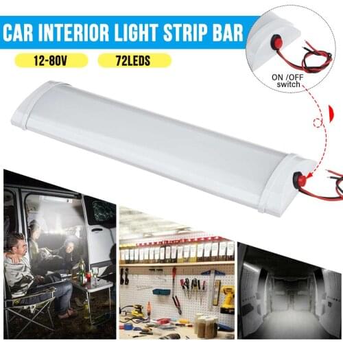 1/2/4Pcs Car Interior Light Strip Bar LED Lamp Truck ON/OFF Switch for Van Lorry Truck Camper Caravan Camping Boat kitchen
