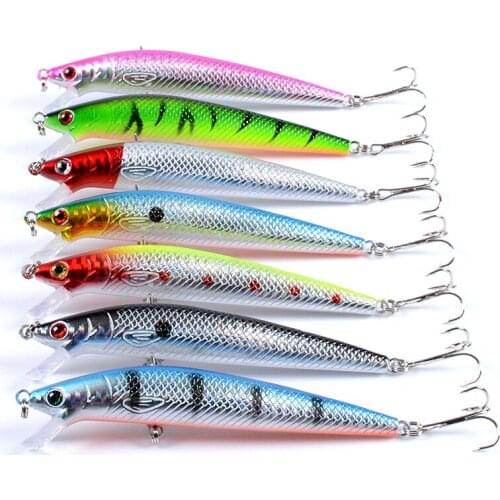 1 Pcs Fishing Lure 3D Eyes Floating Minnow Aritificial Laser Wobblers 11.8cm 12.6g Crankbait Hard Plastic Fishing Tackle Pesca