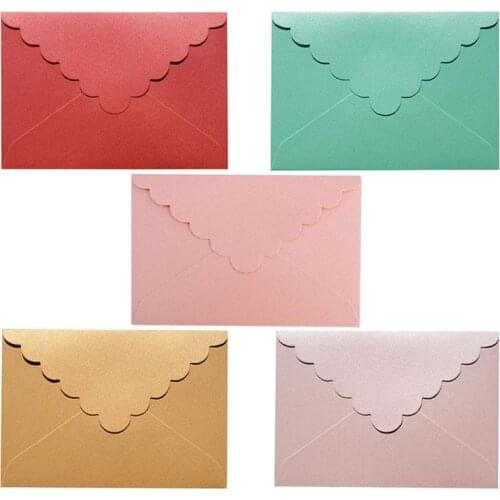 10Pcs/set 112x162mm creative Wave Pattern Pearlescent Triangle Envelope Letterhead Special design envelope Dropshipping