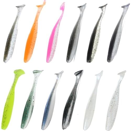 10 Pieces of Two-color Soft Bait T Tail Road Sub Bait Catfish Upright Kill 5cm / 7.5cm / 10cm Bionic Bait Fishing