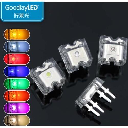 1000PCS 5MM Flat Top Piranha Four legged led direct light