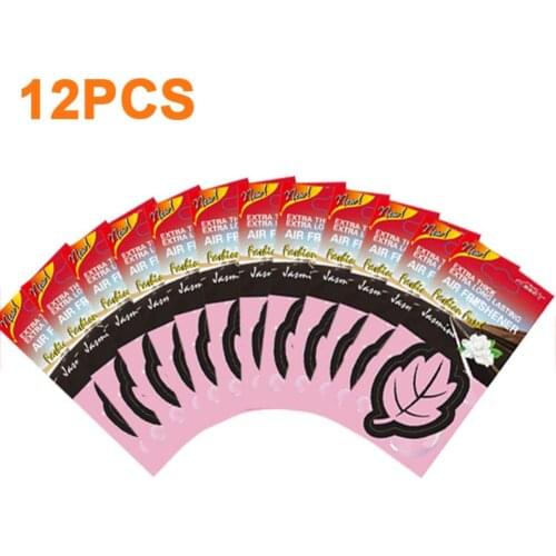 24pcs / Lot Car Air Freshener Glitter Paper For Car Scented Vanilla Air Freshener / Fragrance Leaf Shape Flavoring For Car Home